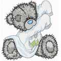 Teddy Bear getting ready for bed machine embroidery design